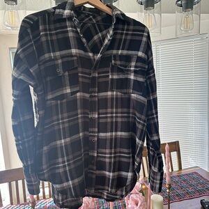 Olivaceous Black and Gray Checkered Shirt